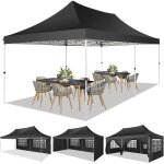Tonnelle 3x6m tonnelle pliante de jardin impermable avec 6 cts barnum chapiteau pliable pour reception ...