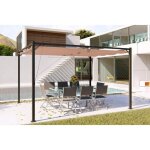Tusa - tonnelle autoportante taupe 3x4 m