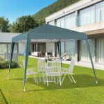Tonnelle barnum de jardin pop - up pliant 24 x 24 m acier polyester anti uv avec sac de transport vert ...
