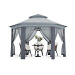 Tonnelle barnum jardin2 x 2 x 2mpa4 parois amovibles - moustiquaire autoportante - polyester anti soleil ...