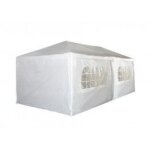 Tonnelle - barnum - pavillon de jardin - 6x3m - blanc - mtal - modulable