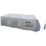 Tonnelle - barnum - pavillon de jardin - 9x3m - blanc - m�tal - autoportante