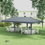 Tonnelle / barnum pliant - akozon - 9248 - 3 x 6 m (585�295 m) - acier �poxy - toile oxford 210d - gris ...