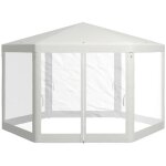 Outsunny - tonnelle - polyester - 400x350x250cm - crme