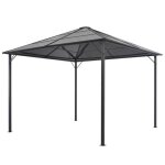 En solde tonnelle ext�rieur - burke - barnum pliant imperm�able - avec toit - aluminium 3x3 m anthracite ...