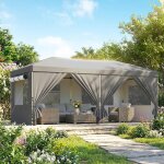 Tonnelle de jardin 3 x 6 m pop up tonnelle pliante r�glable en hauteur protection uv50 + montage facile ...