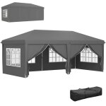 Tonnelle de jardin - barnum pliant - outsunny - c�t�s amovibles structure en acier renforc�e sac de transport ...