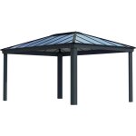 Tonnelle de jardin dallas 364x488m anthracite dancover tonnelles