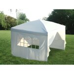 Tonnelle de jardin - pavillon de jardin - chapiteau blanc 3x3m - pliable - polyester