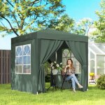Tonnelle de jardin ext�rieure tonnelle pliante pop - up r�glable en hauteur protection uv 2 x 2 m vert ...
