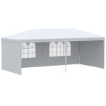 Tonnelle de jardin - outsunny - 6 x 3 m - fen�tres et parois lat�rales amovibles - pour f�tes et mariages ...