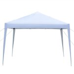 Tonnelle de jardin pliable pliante �tanche pratique en acier - angle droit de 3 x 3 m - blanc