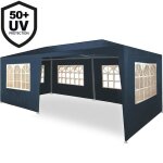 Tonnelle de jardin rimini bleu 3x6m barnum pavillon extrieur avec 6 parois rception