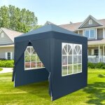Tonnelle de jardin tente pliante pop - up 2 x 2 m avec 4 parois latralesprotection du soleil uv 50 + ...