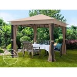 Toolport 3x3 m tonnelle de jardin sunset premium taupe