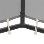 Tonnelle de jardin - wiens - 4x4 m - anthracite - r�sistant aux uv - r�sistant � leau - tissu oxford ...