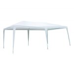 Aktive tonnelle en plastique 300 x 600 x 255 cm tube acier 24 / 18 / 18 mm blanc - 53992