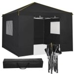 Tonnelle pliante 3x3 imperm�able avec 4 parois barnum de jardin pliant professionnel uv 50 + pour festival ...