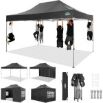 Tonnelle pliante 3x4. 5m - tonnelle de jardin tanche stable avec 4 parois latrales pour rception jardin ...