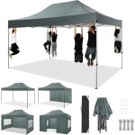 Tonnelle pliante 3x4. 5m - tonnelle de jardin �tanche stable avec 4 parois lat�rales pour r�ception jardin ...