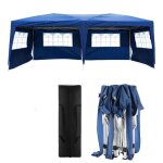 Tonnelle pliante 3x6 m tonnelle de jardin imperm�able avec 6 c�t�s barnum professionnel chapiteau pliable ...