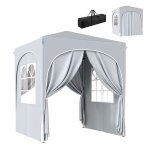 Tonnelle pliante - outsunny - 2x2 m - r�glable en hauteur imperm�able protection uv50 + - montage facile ...