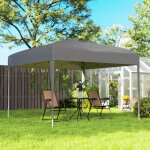 Tonnelle pop - up barnum de jardin pliant anti - uv + sac de transport acier oxford 295 x 295 x 255 m ...