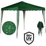 Tonnelle tente de jardin capri 3x3 m pavillon chapiteau r�ception pliable vert + sac de transport