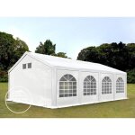 Tonnelle toolport tente de rception 4x8 m pe 300 g / m blanc impermable