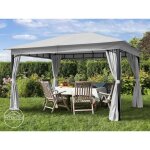 Toolport 3x4 m tonnelle de jardin sunset classic gris perle