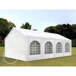 Toolport tente de r�ception 3x9 m tonnelle barnum pe env. 240g / m� blanc imperm�able 3x9m
