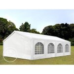 Toolport tente de r�ception 5x8 m tonnelle barnum pe env. 240g / m� blanc imperm�able 5x8m