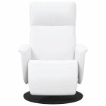 Top 2026 chaise inclinable - fauteuil tv - 1 place - avec repose - pieds blanc similicuir - 71x90x105 ...
