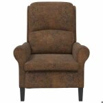 Top 2026 chaise relax - 1 place fauteuil - marron 76x94x102 cm cuir synth�tique ff5071