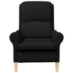 Top 2026 chaise relax - 1 place fauteuil - noir 76x94x102 cm tissu sharpa ff5046