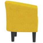 Top 2026 chaise salon / fauteuil cabriolet - pour 1 personne - jaune velours - 70x56x68 cm ff4638