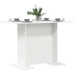 Top 2026 table de salle � manger 1 pc - sweety - table de repas - blanc 110 x 60 x 75cm - 2 / 4 personnes50218 ...