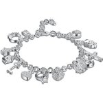 Bracelet à breloques - top qualité - femmes - zircon - cuivre - argent 925 - 185 cm Bracelet à breloques - top qualité - femmes - zircon - cuivre - argent 925 - 185 cm