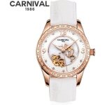 Top marque carnival montre femme - montre mcanique automatique diamant tanche coffret cadeau femme