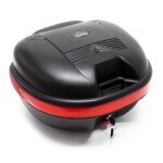 Wiltec top case moto 31l noir mat coffret valise bote transport porte