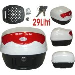 Top case moto universel - no givi - 29l - fermeture clé - blanc - polypropylène Top case moto universel - no givi - 29l - fermeture clé - blanc - polypropylène