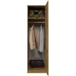 Top e shop topeshop an kpl placard et armoire de chambre  coucher 5 tagres 1 portes(s) chne - sd ...