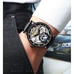 Montre homme - coffret cadeau montre homme - montre pour homme quartz + bracelet homme - 4pcs cadeaux ...