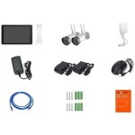 Kit 2 cam�ras wi - fi + �cran nvr - link2home - 3mp d�tection intelligente �cran lcd 10. 1