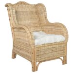 Superbe� top vente sofa de salon canap� avec coussin rotin naturel et lin - 1687