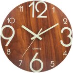 Topkey 12 pouces horloge murale lumineuse design en bois silencieux veilleuses horloge murale ronde pour ... Topkey 12 pouces horloge murale lumineuse design en bois silencieux veilleuses horloge murale ronde pour ...