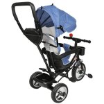 Tor tricycle bébé evolutif 4 en 1 poussette vélo enfant 1 - 5 ans - bleu foncé Tor tricycle bébé evolutif 4 en 1 poussette vélo enfant 1 - 5 ans - bleu foncé