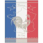 Torchon coton tissé jacquard vive la france 50 cm x 70 cm Torchon coton tissé jacquard vive la france 50 cm x 70 cm