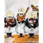 Torchon de cuisine - humoristique - le diner est servi - coton naturel - lavable - design contemporain ...