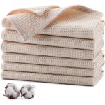 Torchons de cuisine - non spcifi - 6 pices - coton 100% - lavable en machine - absorbants et doux